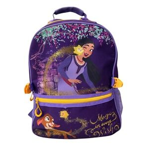 Disney Backpack Wish Asha Valentino School Bag Kids Toy Nursery Purple 15 Inch